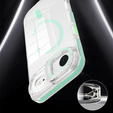Pouzdro pro iPhone Air, pro MagSafe, se stojánkem, průhledné se zelenými vložkami
