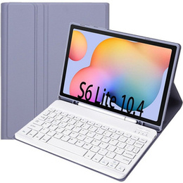 Pouzdro + klávesnice Samsung Galaxy Tab S6 Lite P610/P615 / S6 Lite 2022 10.4, Pen Slot, fialové