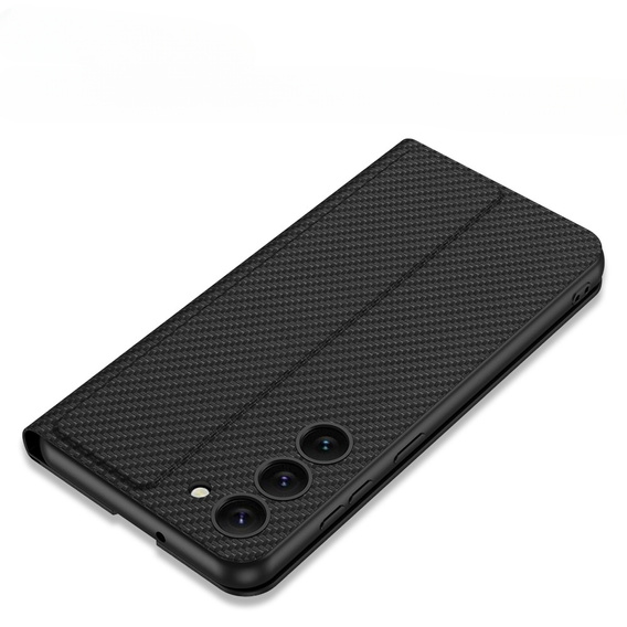 Klopové pouzdro pro Samsung Galaxy S23, GKK Leather, carbon černé