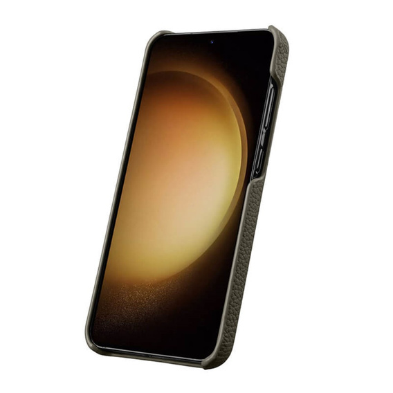 Pouzdro MELKCO pro Samsung Galaxy S24, kožené, šedé