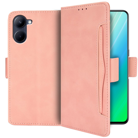 Klopové pouzdro pro Realme C33, Card Slot, růžové