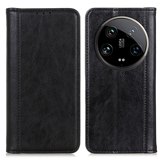 Pouzdro pro Xiaomi 14 Ultra, Wallet Litchi Leather, černé