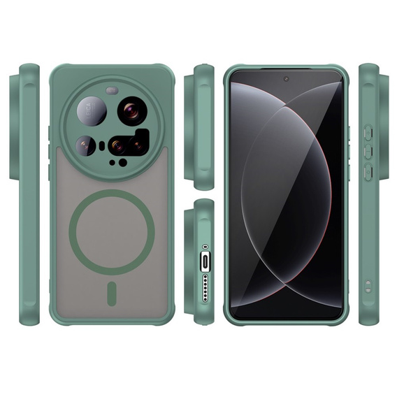 Pouzdro pro Xiaomi 15 Ultra, pro MagSafe, ERBORD Matt Case, zelené