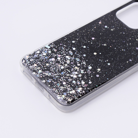 Pouzdro pro Xiaomi Redmi 12, Glittery, černé