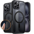 Pouzdro pro iPhone 16 Pro, pro MagSafe, ERBORD Matt Case, černý + sklo na displej