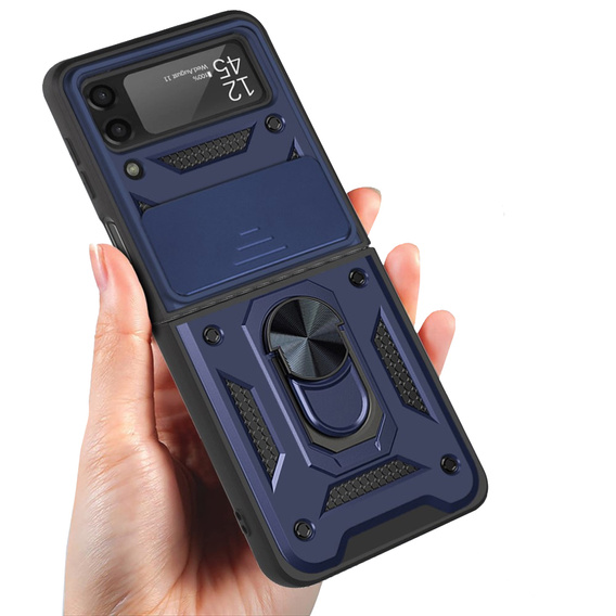 Pouzdro pro Samsung Galaxy Z Flip3 5G, CamShield Slide, modré