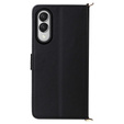 Flipové pouzdro pro Samsung Galaxy S25 Edge, Crossbody Leather Wallet, černé