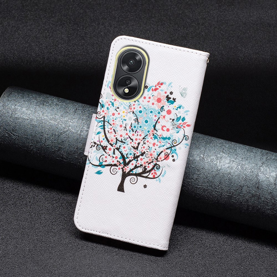 Klopové pouzdro pro Oppo A38 4G / Oppo A18 4G, Wallet, Colorful Tree bílé