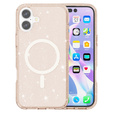 Pouzdro pro iPhone 17, pro MagSafe, třpytivé, průsvitně zlaté