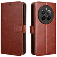 Klopové pouzdro pro Realme 12 Pro 5G / 12 Pro+ 5G, Crazy Horse Wallet, hnědé