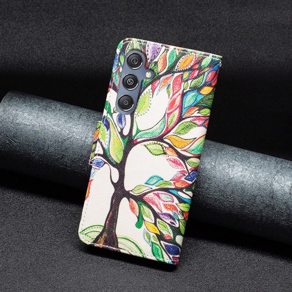Klopové pouzdro pro Samsung Galaxy M34, Wallet, tree of life, bílé