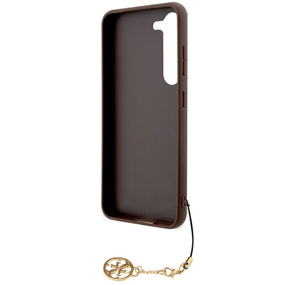 Pouzdro GUESS pro Samsung Galaxy A55, 4G Charms Collection Hardcase, hnědé