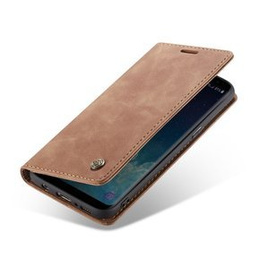 Pouzdro CASEME pro Samsung Galaxy S8, Leather Wallet Case, hnědé