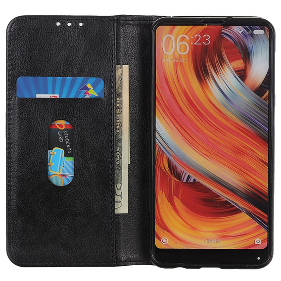 Pouzdro pro Sony Xperia 5 V, Wallet Litchi Leather, černé