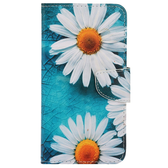 Klopové pouzdro pro Xiaomi Redmi 13C / Poco C65, Wallet, Daisy, modré