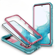 Pouzdro pro Samsung Galaxy S23 Plus, CamShield Slide, růžové/ zelený
