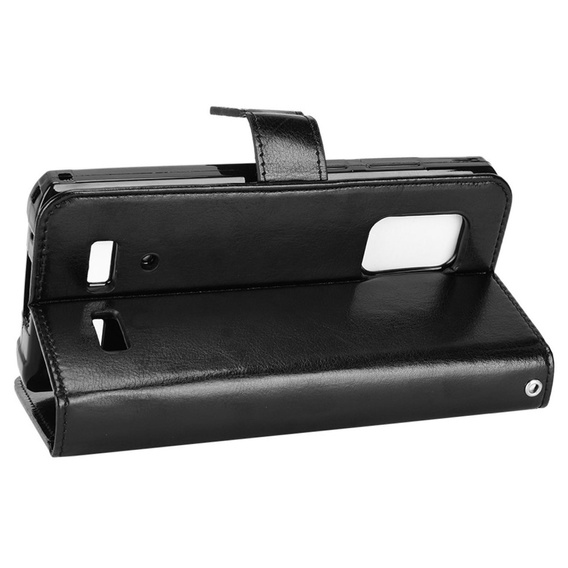 Klopové pouzdro pro Ulefone Armor X10 / X10 Pro, Crazy Horse Wallet, černé