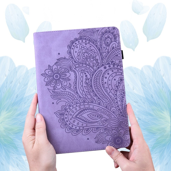 Pouzdro s klopou pro Xiaomi Redmi Pad SE 11", flower, fialové