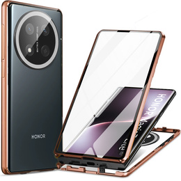Pouzdro pro Honor Magic 7 Lite, Magnetic Dual Glass, oranžové