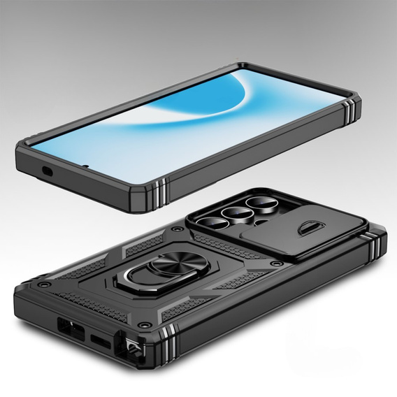 Pouzdro pro Samsung Galaxy S25 Ultra, KickStand Camera Lens, černé