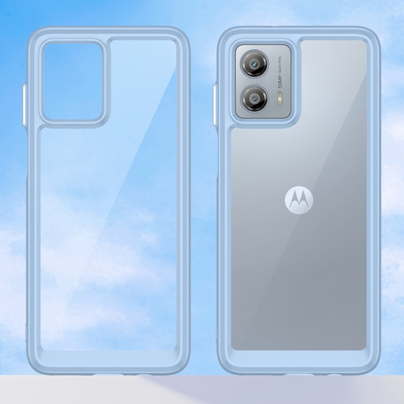 Pouzdro pro Motorola Moto G53 5G, Fusion Hybrid, transparentní / modré