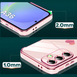 Pouzdro pro Samsung Galaxy A36, Electro heart, růžové rose gold + sklo 9H