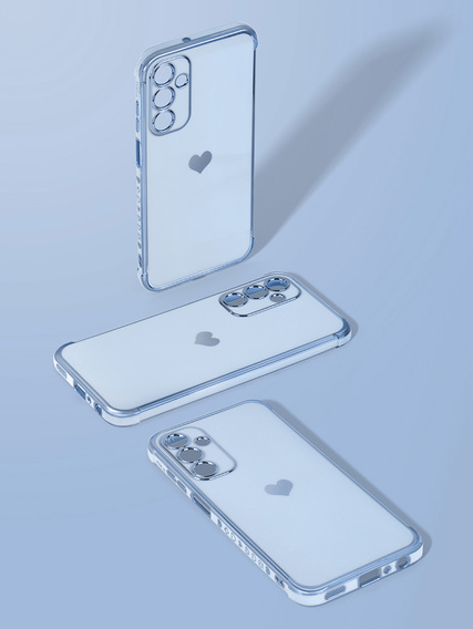 Pouzdro pro Samsung Galaxy A26, Electro heart, modré + sklo 9H