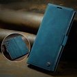 Pouzdro CASEME pro Samsung Galaxy S22 Ultra, Leather Wallet Case, zelené