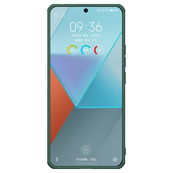 Pouzdro NILLKIN pro Xiaomi Redmi Note 13 Pro 5G, Super Frosted Shield Case, zelené