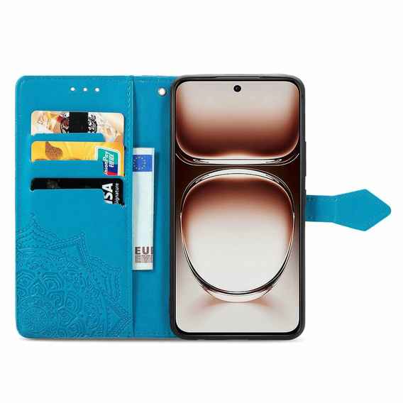 Klopové pouzdro pro Oppo A40 / Oppo A40m, Mandala, modré