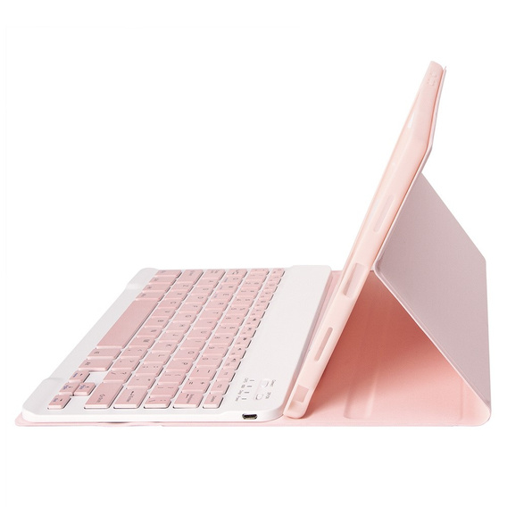 Pouzdro + klávesnice Apple iPad Air 11" 6 gen. 2024, Leather Pen Slot, růžové rose gold