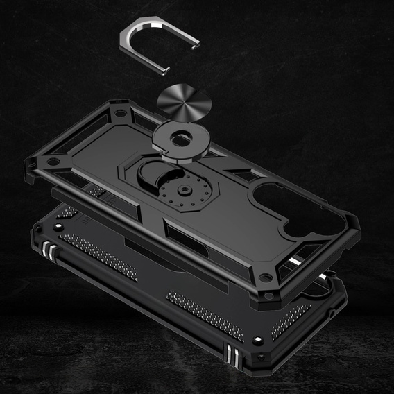 Pancéřové pouzdro pro Samsung Galaxy A55 5G, Nox Case Ring, černé