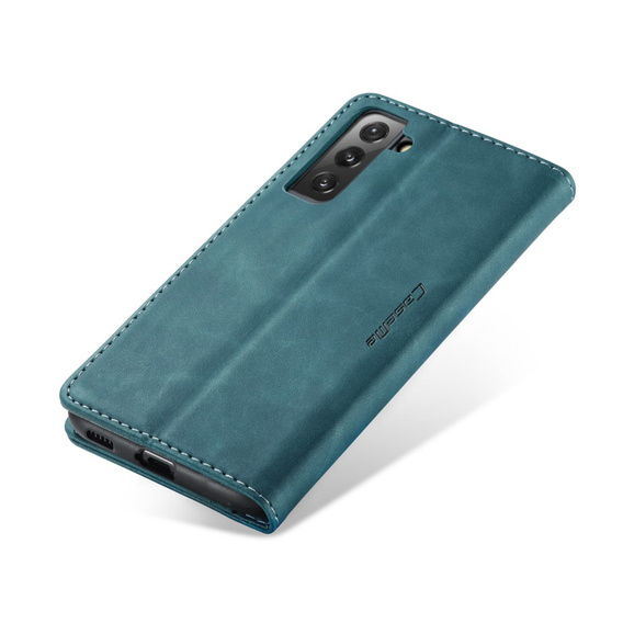 Pouzdro CASEME pro Samsung Galaxy S21 FE, Leather Wallet Case, zelené
