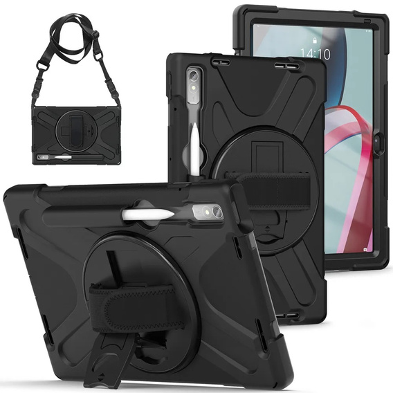 Obrněné pouzdro pro Lenovo Tab P11 Pro Gen 2 TB132FU TB132XU 11.2", ochranné 360 se slotem na stylus, černé