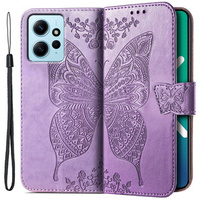 Klopové pouzdro pro Xiaomi Redmi Note 12 4G, Butterfly, fialové