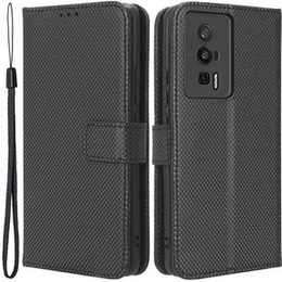 Klopové pouzdro pro Poco F5 Pro 5G, Wallet Smart Magnet, černé
