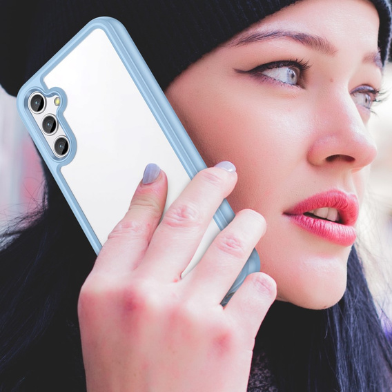 Pouzdro pro Samsung Galaxy A14 4G/5G, Fusion Hybrid, transparentní / modré