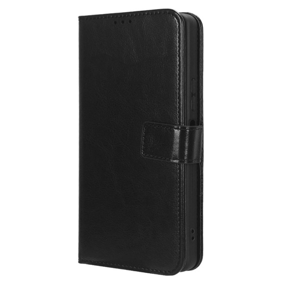 Klopové pouzdro pro Infinix Note 30 Pro 4G, Crazy Horse Wallet, černé