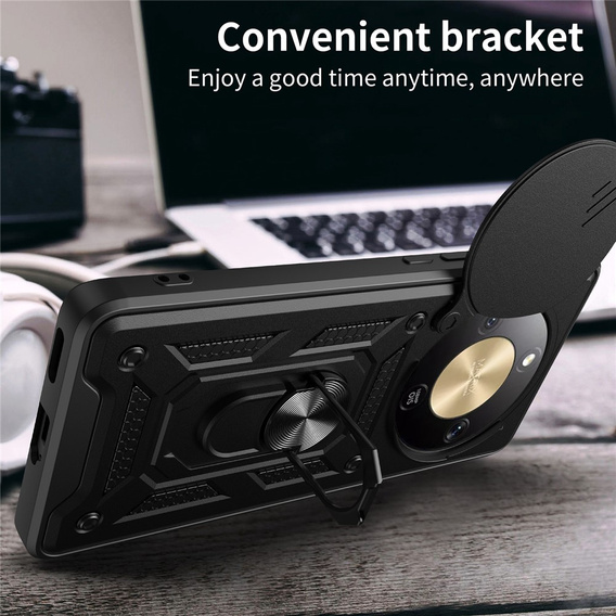 Pevné pouzdro CamShield Slide s krytem fotoaparátu a kroužkem pro Honor Magic 8 Lite