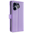 Klopové pouzdro pro Infinix Hot 40i, Wallet Zipper Pocket, fialové