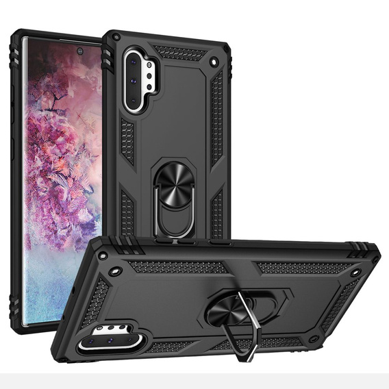 Pancéřové pouzdro pro Samsung Galaxy Note 10+ Plus, Nox Case Ring, černé