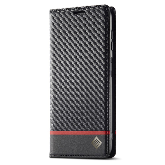 Flipové pouzdro pro Samsung Galaxy S25, Carbon LC.IMEEKE, černé