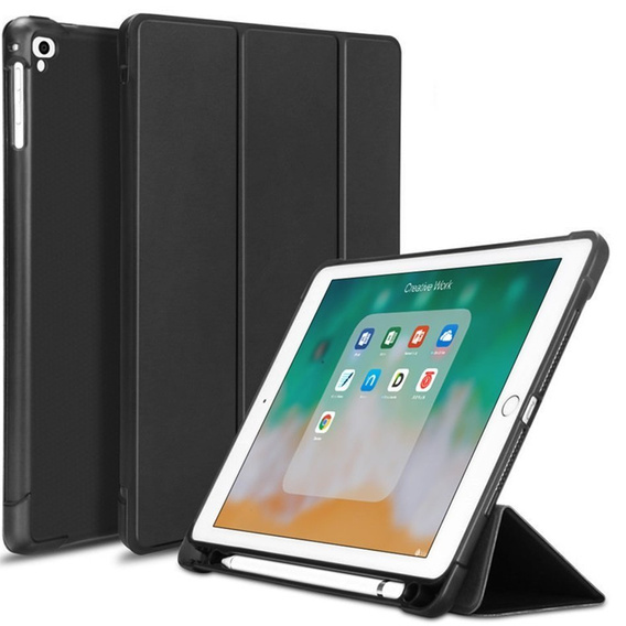 Pouzdro pro iPad 9.7 2018 / 2017/ Air / Air 2, Smartcase s prostorem pro stylus, černé