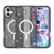 Pouzdro pro iPhone 17, pro MagSafe, třpytivé, průsvitné černé