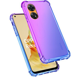 Pouzdro pro Oppo Reno8 T, Gradient Dropproof, Fialová / modrá