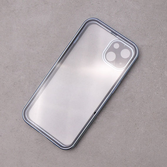 Pouzdro pro iPhone 13, Magnetic Dual Glass, modré