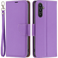 Klopové pouzdro pro Samsung Galaxy A34 5G, Wallet Litchi Magnet, fialové