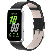 Kožený řemínek pro Samsung Galaxy Fit 3, černý