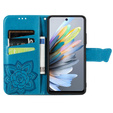Klopové pouzdro pro Motorola Moto G15 / Motorola Moto G15 Power, Butterfly, modré