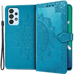 Klopové pouzdro pro Samsung Galaxy A53 5G, Mandala, modré